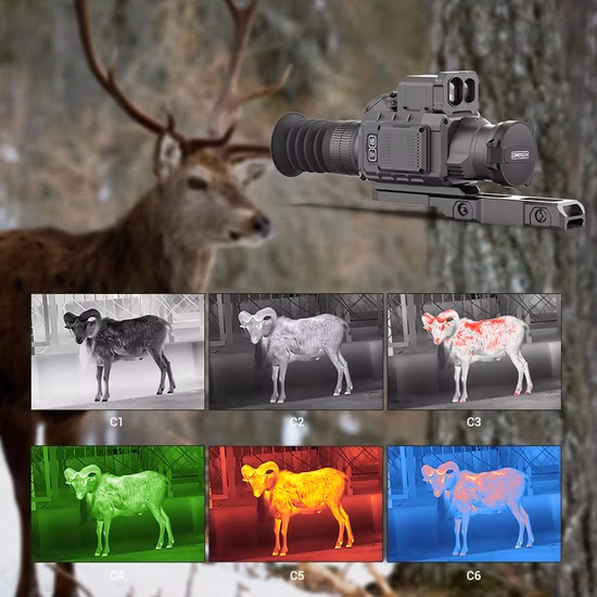 Câmera de imagem térmica infravermelha Tecnologia de câmera de imagem térmica Riflescope Câmera de caça Telescópios térmicos Câmera de visão noturna Mira térmica de rifle